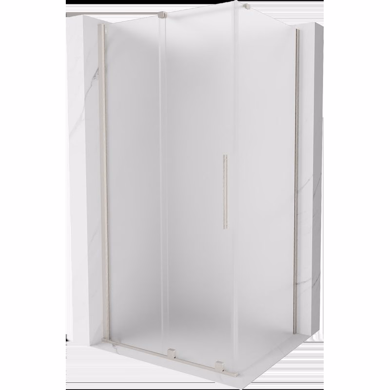 MEXEN/S - Velár sprchovací kút, posuvné dvere 150 x 100, dekor, nikel kartáčovaný 871-150-100-31-97