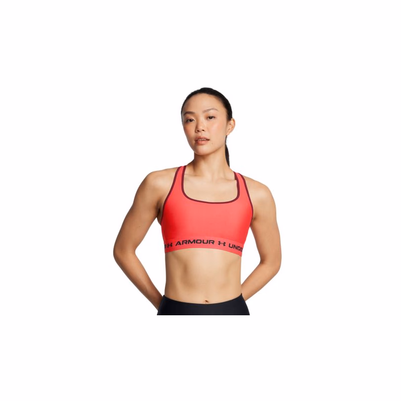 Dámska tréningová športová podprsenka UNDER ARMOUR Crossback Mid Bra-RED