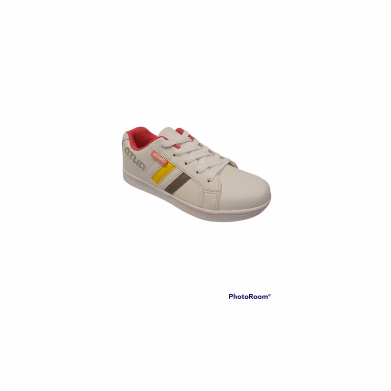 Juniorská rekreačná obuv AUTHORITY KIDS Arthie white silver blaz yellow