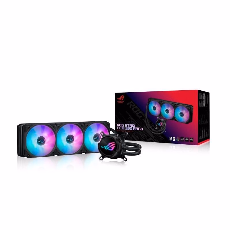 ASUS vodný chladič CPU AIO ROG STRIX LC III 360 ARGB, 3x120mm, LGA1851, AM5