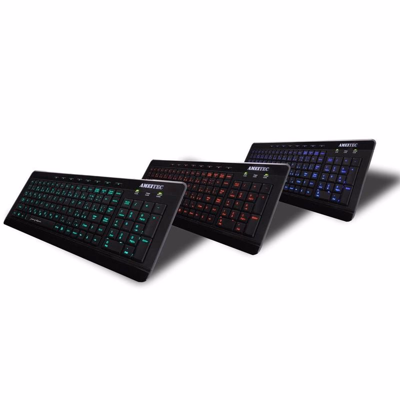 AMEI AM-K3001G/Drátová USB/CZ layout/Čierna