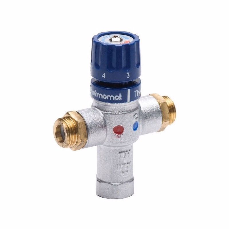 SAPHO - Termostatický regulátor teploty vody, 1/2", 30-60 stupňov, spätné klapky TMT12MPM