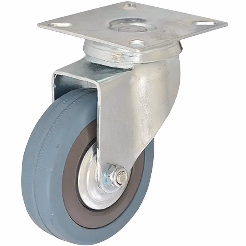 Otočné pojazdné koliesko 75 mm/50 kg montážna doska, sivá guma
