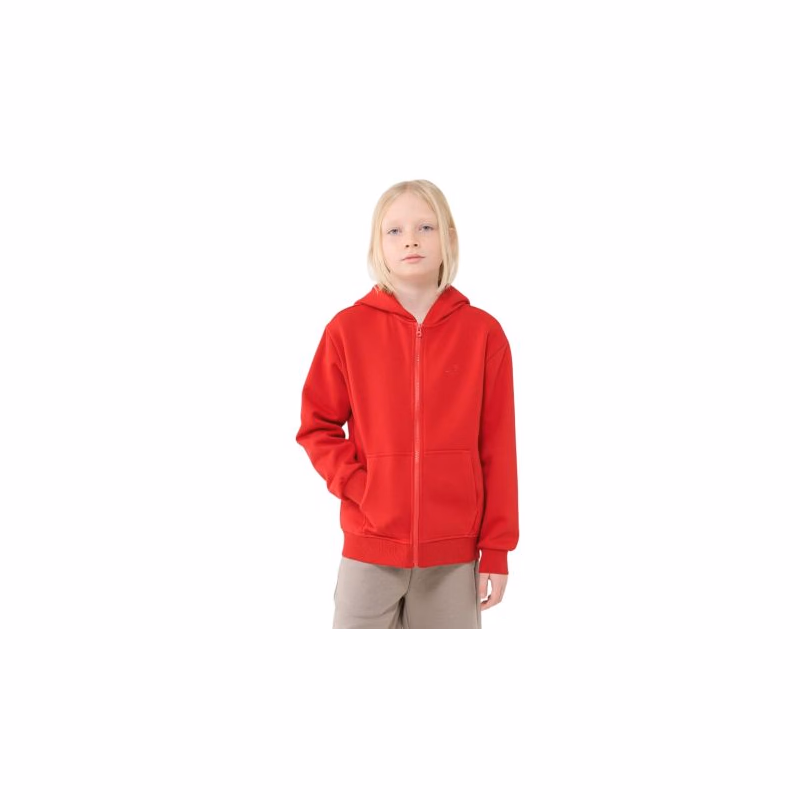 Chlapčenská mikina so zipsom 4F JUNIOR SWEATSHIRT-JWSS25TSWSM1851-62S-RED