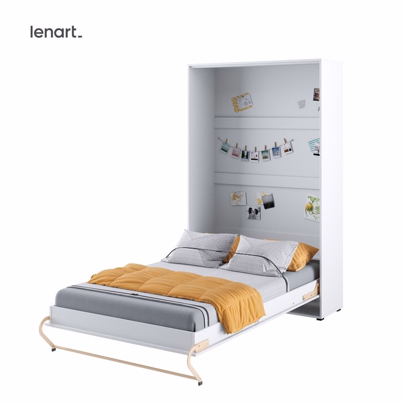 Dig-net nábytok Sklápacia posteľ Lenart Concept PRO CP-02 biela | 120 x 200 cm
