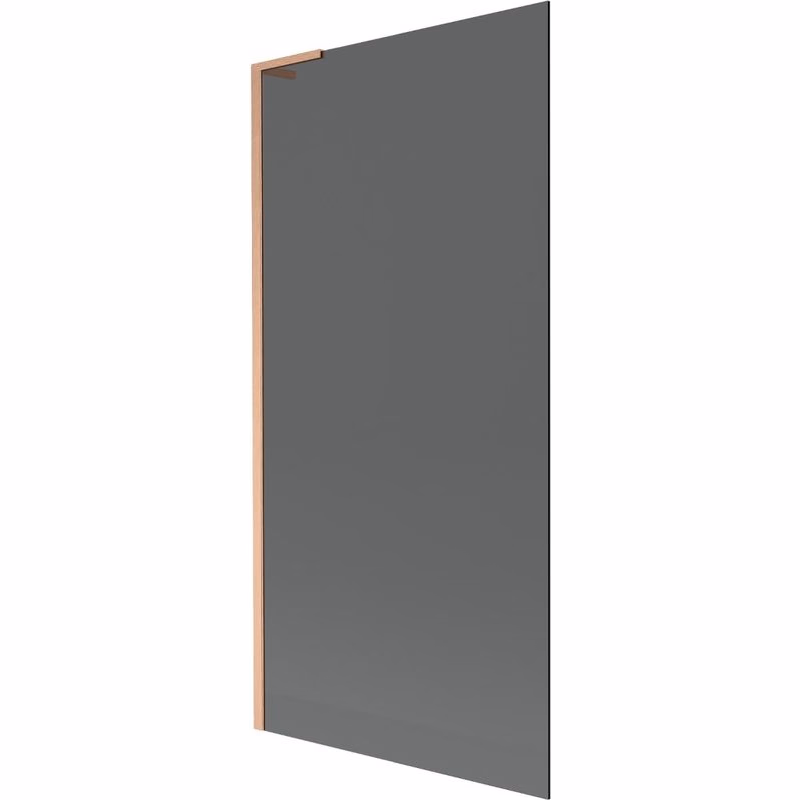 MEXEN/S - Next L vaňová zástena FIX 90 x 150, grafit, meď kartáčovaná 895-090-000-03-40-65
