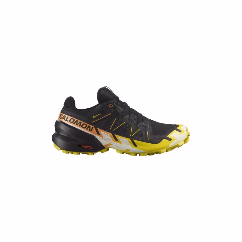 Pánska bežecká trailová obuv SALOMON Speedcross 6 GTX M black sulphur spring bird of paradise