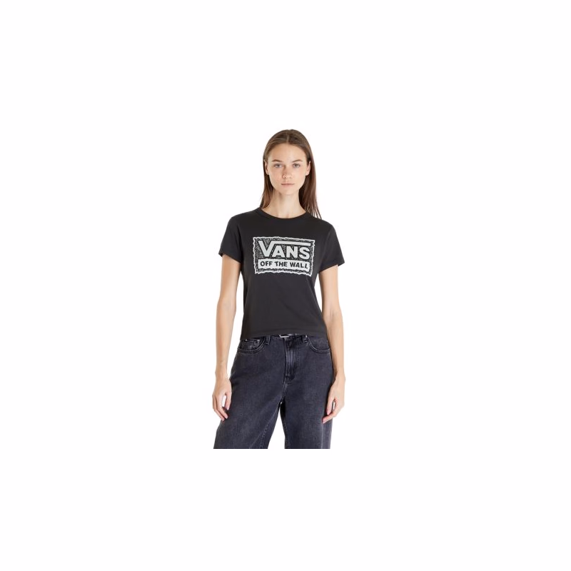 Dámske tričko s krátkym rukávom VANS RUGGED BOX LOGO MINI-Black