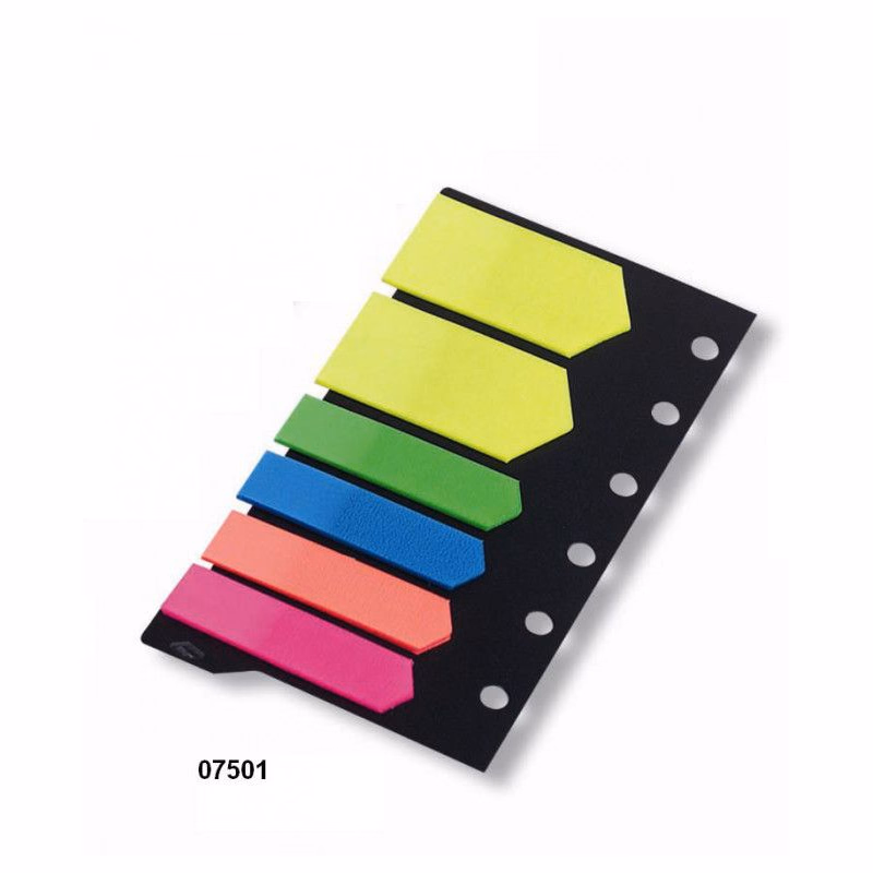 Záložky samolepiace PP šípka 12x44mm a 46x25mm 5 neón farieb 6x20 listov Concorde