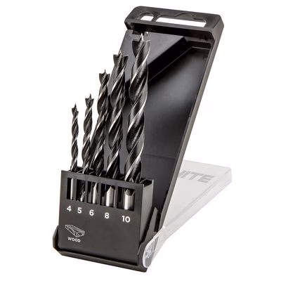 GRAPHITE Špirálové vrtáky do dreva 4.0 - 10.0 mm, súprava 5 ks 57H269