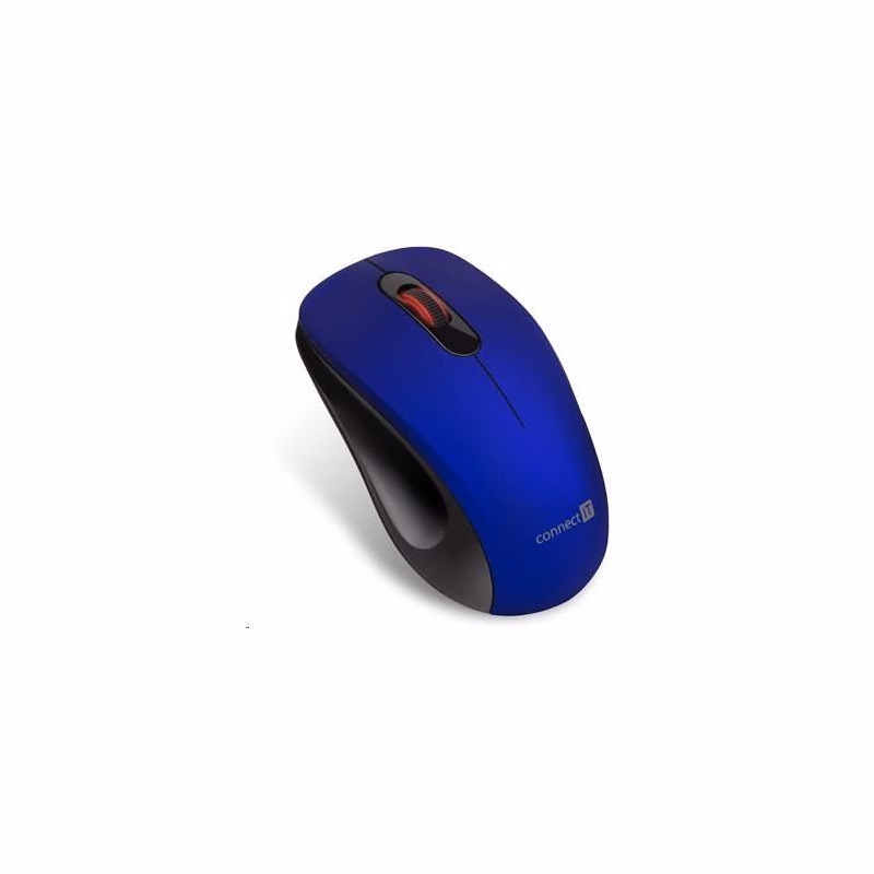 CONNECT IT "MUTE" bezdrôtová optická tichá myš, USB, (+ 1x AA batéria zadarmo), modrá