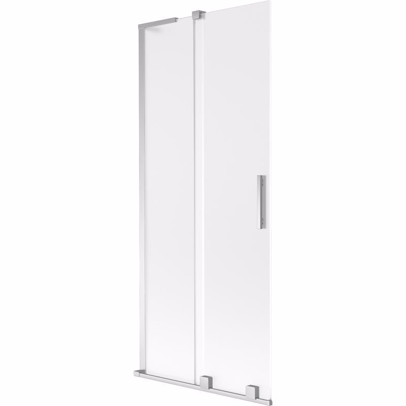 MEXEN/S - Velar L dvojkrídlová posuvná vaňová zástena 80 x 150, dekor, chróm 896-080-003-31-01