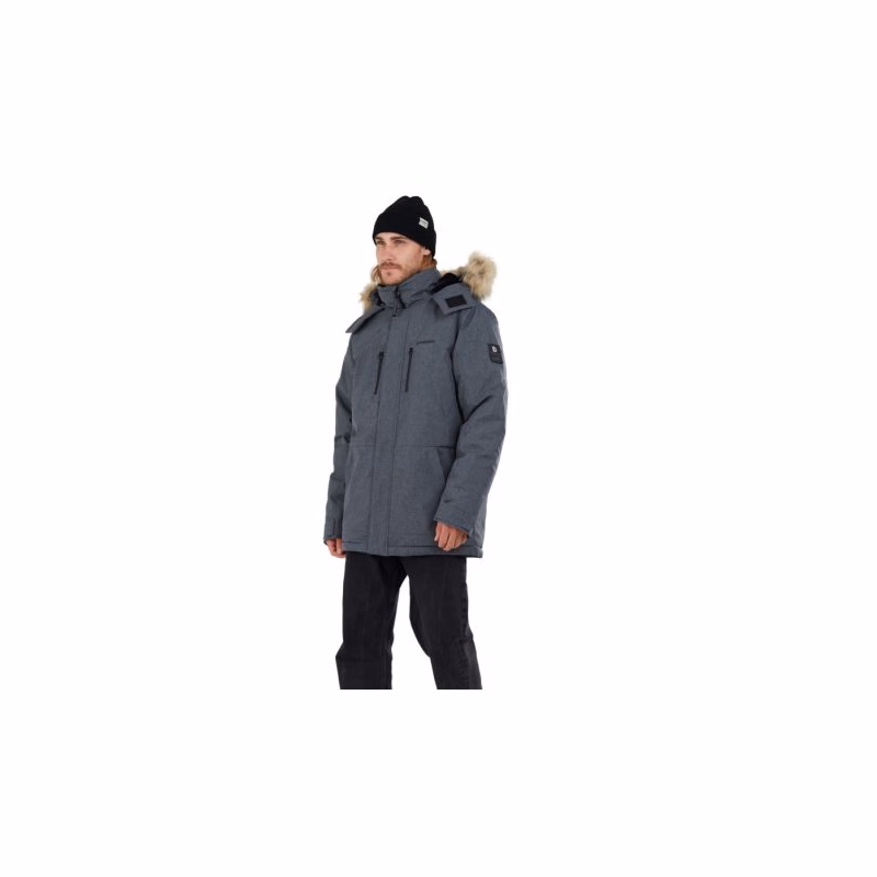 Pánska bunda FUNDANGO Spirit Parka Jacket-745-grey heather
