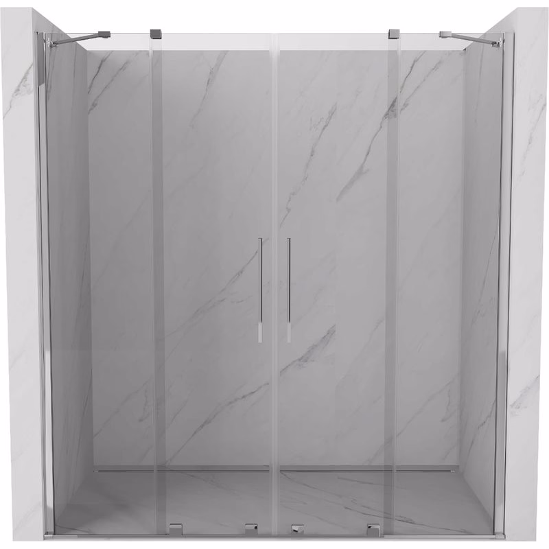 MEXEN/S - Velar Duo posuvné sprchové dvere 180, transparent, chróm 871-180-000-02-01