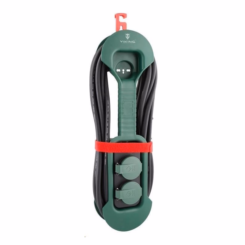 Viking sieťová predlžovacia zásuvka R280, 2x AC 230V, IP44, dĺžka 8 m