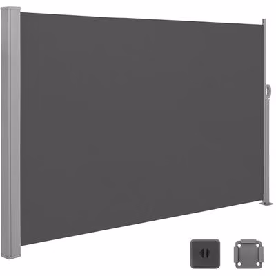 Bočná markíza Orrine 180x350 cm tmavošedá
