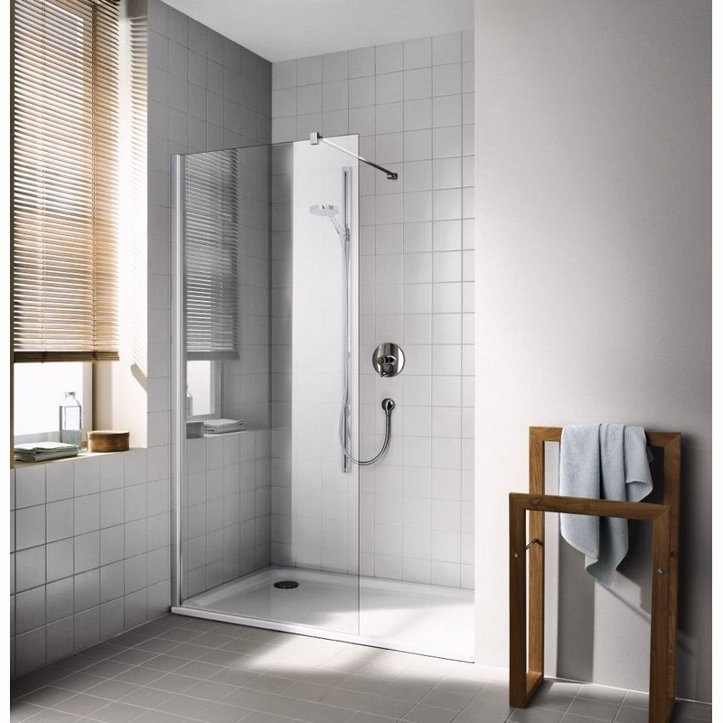 KERMI - Cada XS strieborná lesk Walk-in WALL 1000/2000 číre sklo s CadaClean CKTWF10020VPK CKTWF10020VPK