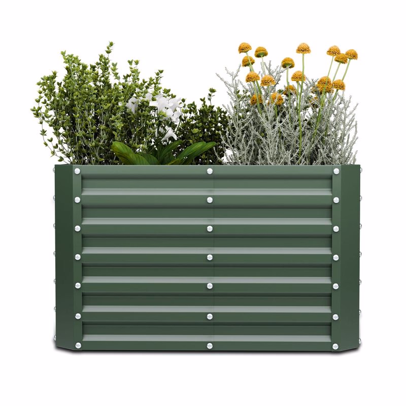 Blumfeldt High Grow Straight vyvýšený záhon, 600 L, Ergonomický, Odolný voči poveternostným vplyvom, Otvorená základňa