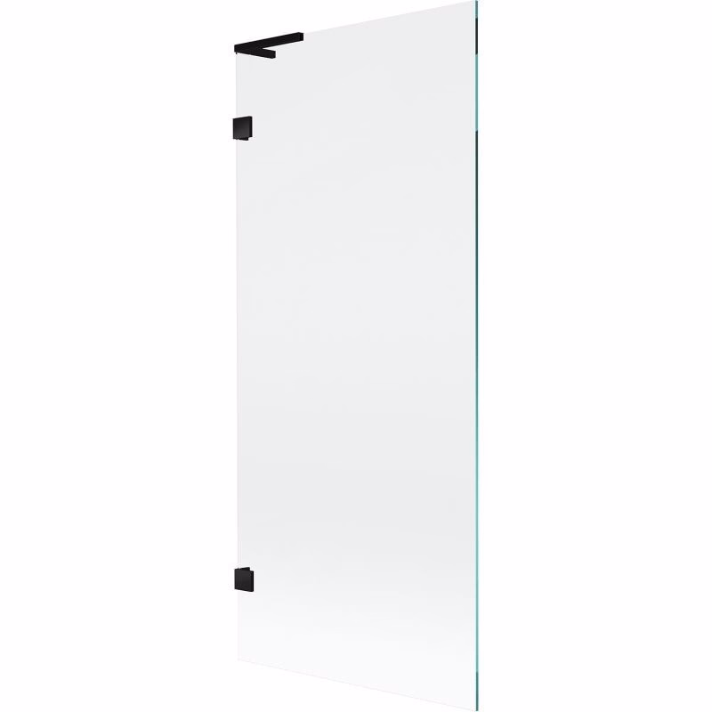 MEXEN/S - Lunar L vaňová zástena FIX 80 x 150, transparent, čierna 897L-080-000-70-00