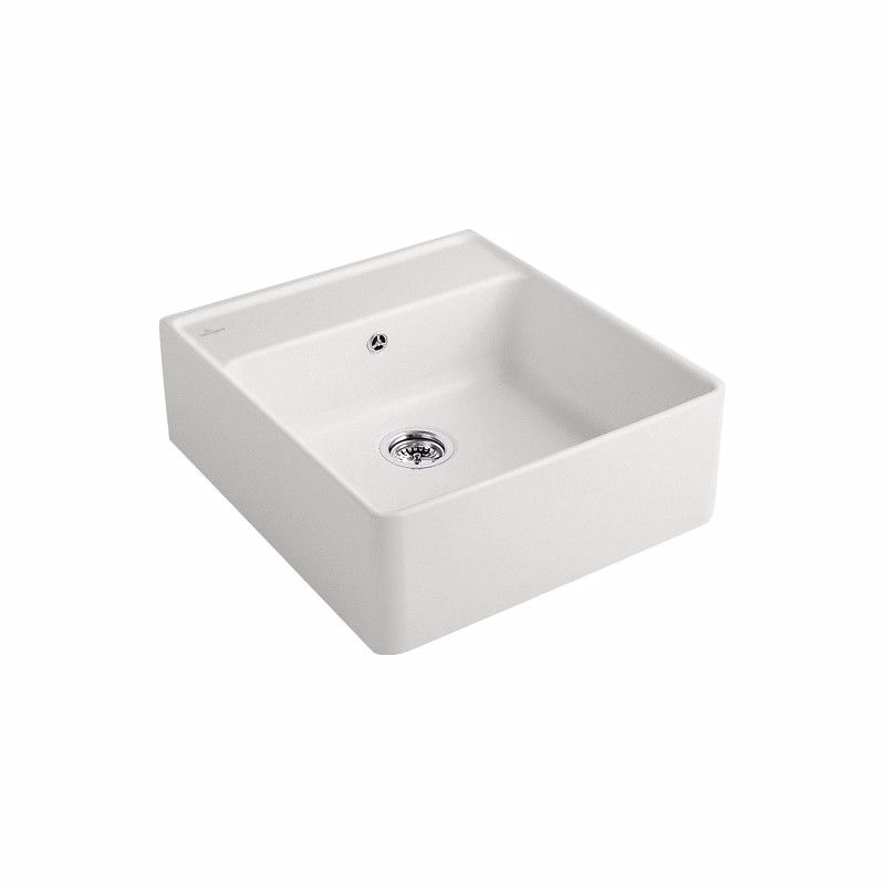 VILLEROY & BOCH VILLEROY & BOCH - Keramický drez Single-bowl sink Stone white modulový 595 x 630 x 220 bez excentra 632061RW