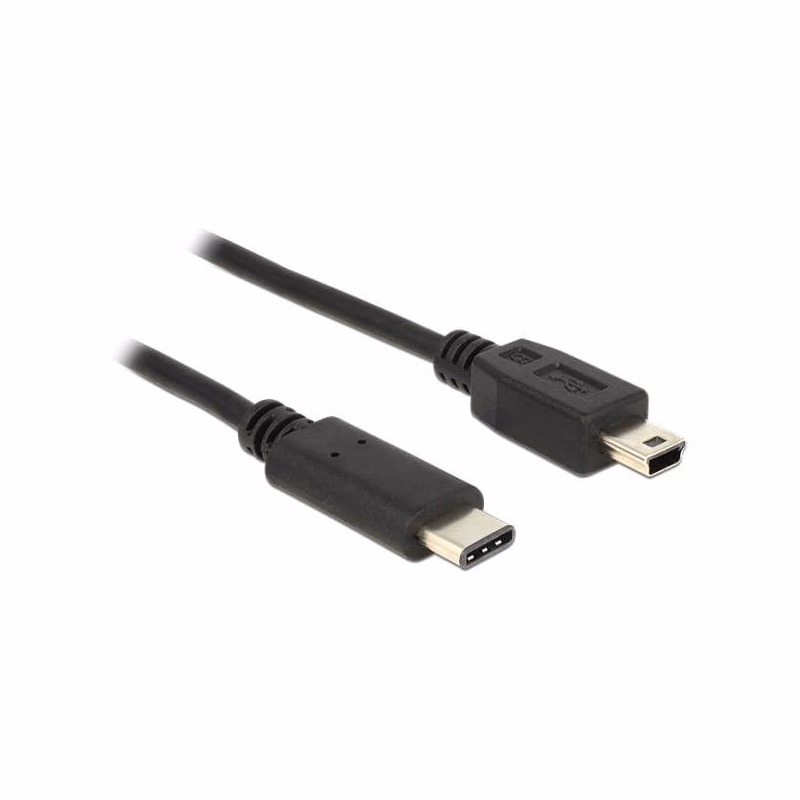 Delock Kábel USB Type-C™ 2.0 samec > USB 2.0 typ Mini-B samec 0,5 m čierny