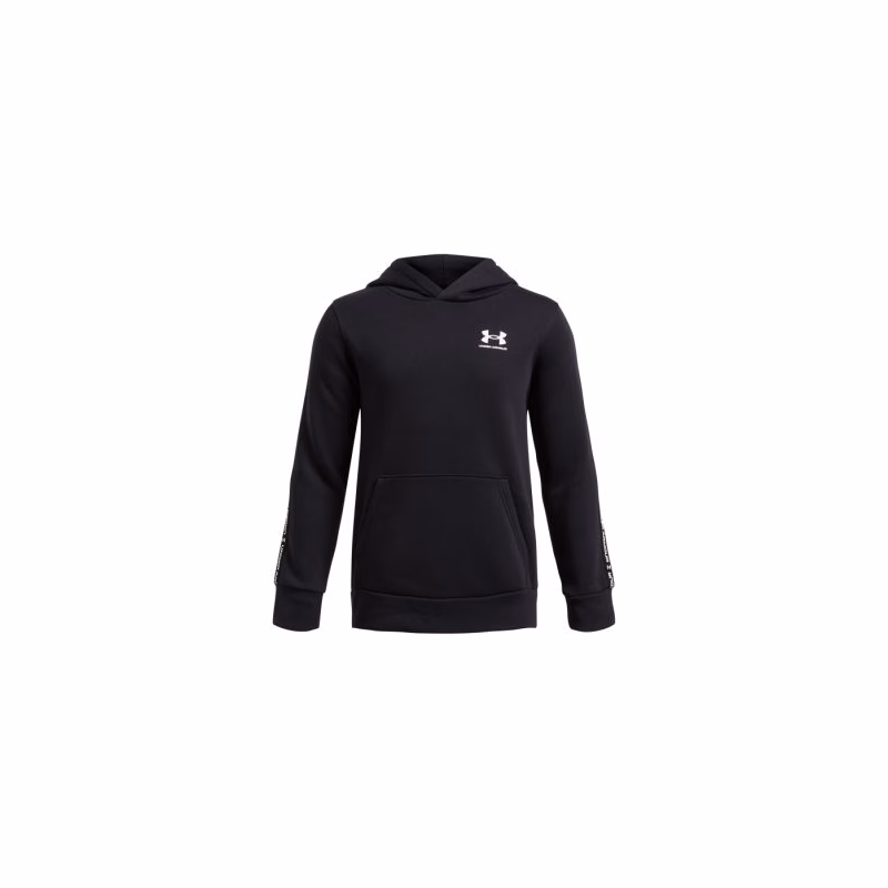Chlapčenská zateplená mikina s kapucňou UNDER ARMOUR B Icon Flc HD Taping-BLK