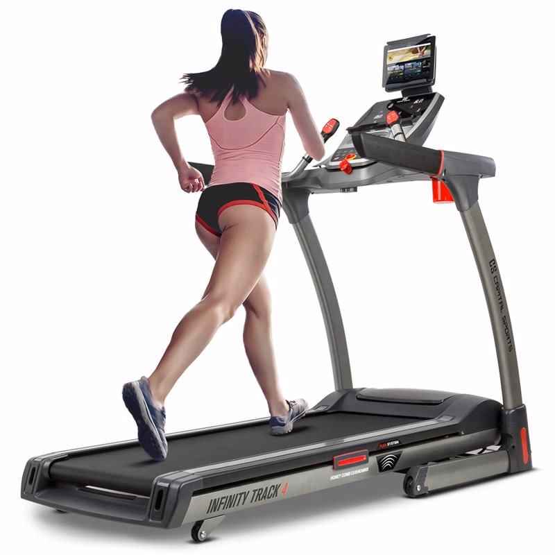 Capital Sports Infinity Track 4.0, bežecký pás, 5,5 HP, BT, aplikácia Kinomap, LED