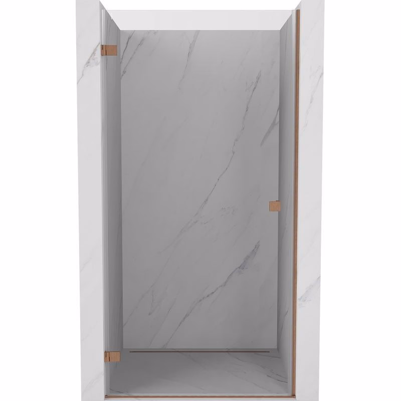 MEXEN/S - Lunar-B sprchové dvere krídlové ľavé 95, transparent, meď kartáčovaná 832-095-000-65-00-L