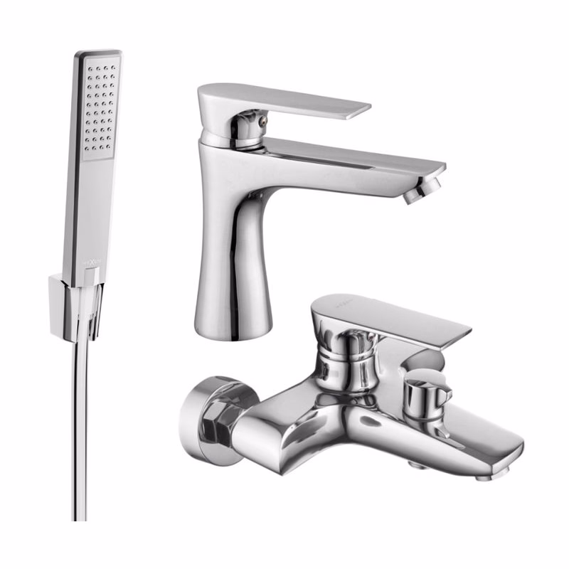 MEXEN/S - Axel R72 SET vaňová a umývadlová batéria, chróm 73803R72-00