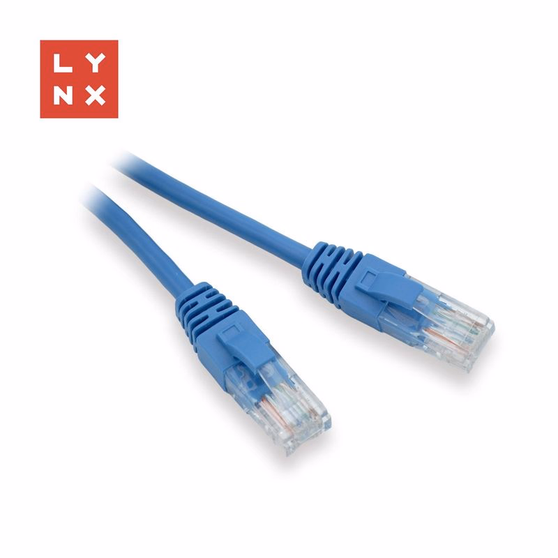 LYNX UTP patch kábel Cat5e, PVC, CCA, 1m, modrý (balenie obsahuje 10ks)