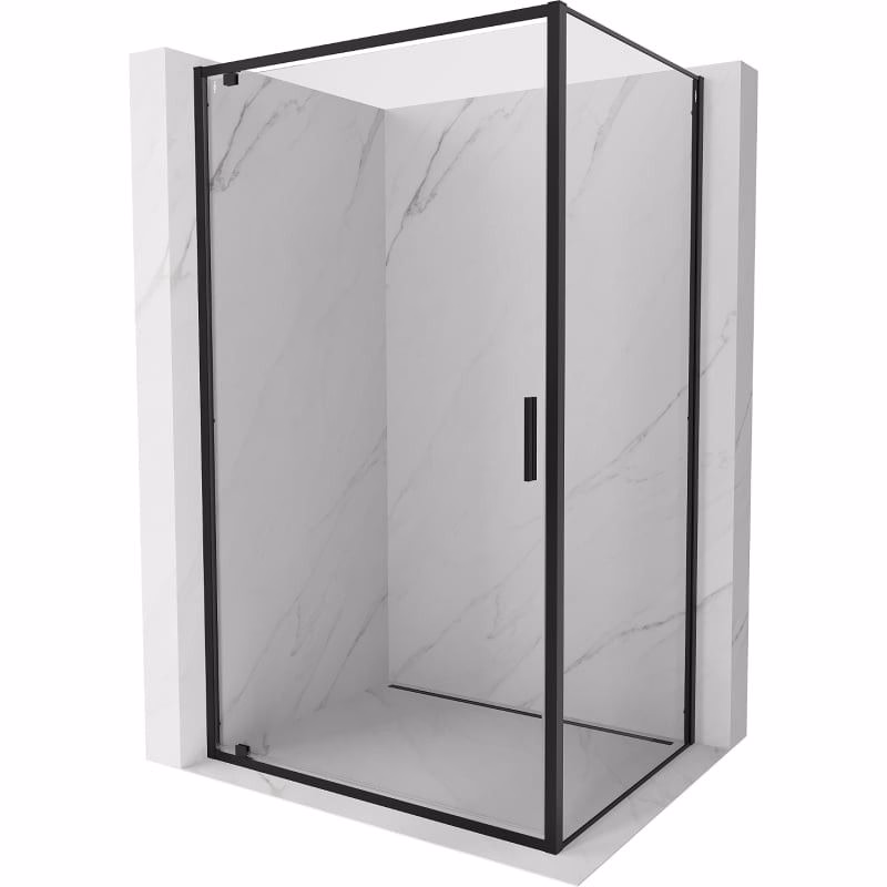 MEXEN/S - Exo sprchovací kút dvere krídlové 80 x 70, transparent, čierna 8181-080-070-70-00