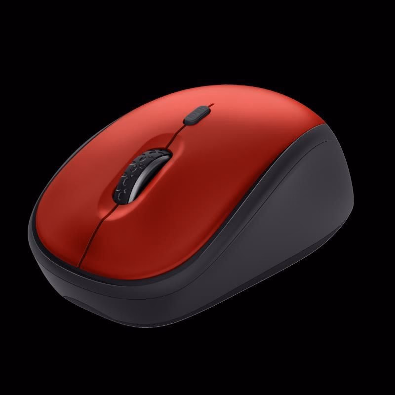 TRUST myš Yvi+ Wireless Mouse Eco Red, červená