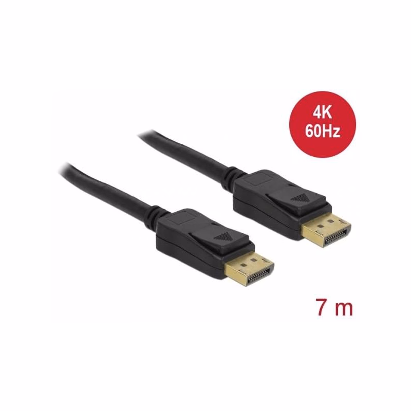 Delock Displayport 1.2 kábel samec > Displayport samec 4K 60 Hz 7 m