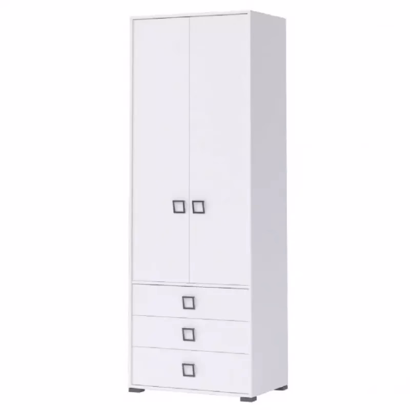 Skriňa 2D3S Kiki P23-BE/KI-15 white/white