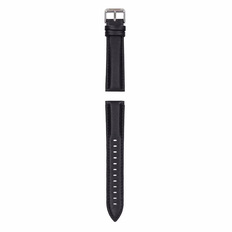 Garett univerzálny remienok 20 mm, čierny so strieborným zapínaním, ekokoža