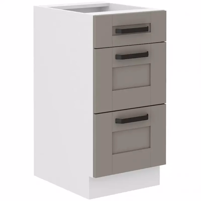 Kuchynská skrinka Luna claygrey/biela 40D 3S BB
