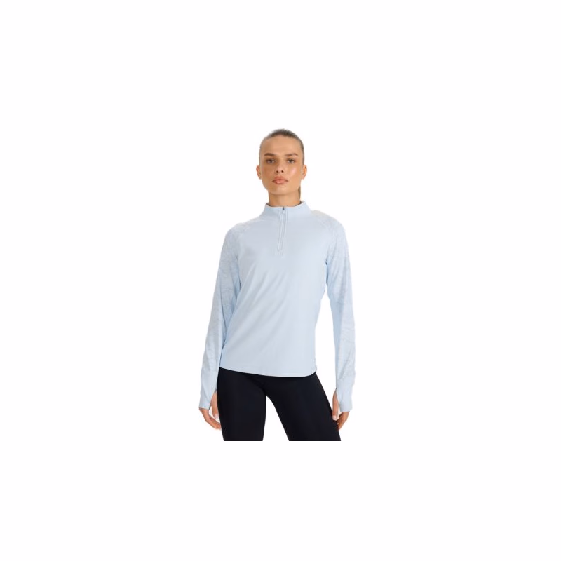 Dámska zateplená bežecká mikina s 1 2 zipsom 4F SWEATSHIRT FNK F578-WAW25TFSWF578-34S-LIGHT BLUE