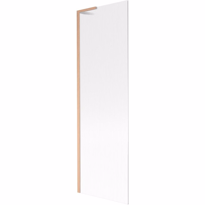 MEXEN/S - Next L vaňová zástena FIX 60 x 150, prúžky, meď kartáčovaná 895-060-000-03-09-65
