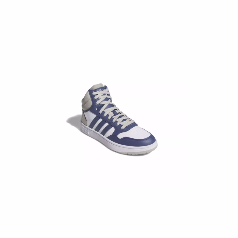 Pánska rekreačná obuv ADIDAS Hoops 3.0 Mid cloud white preloved blue putty grey