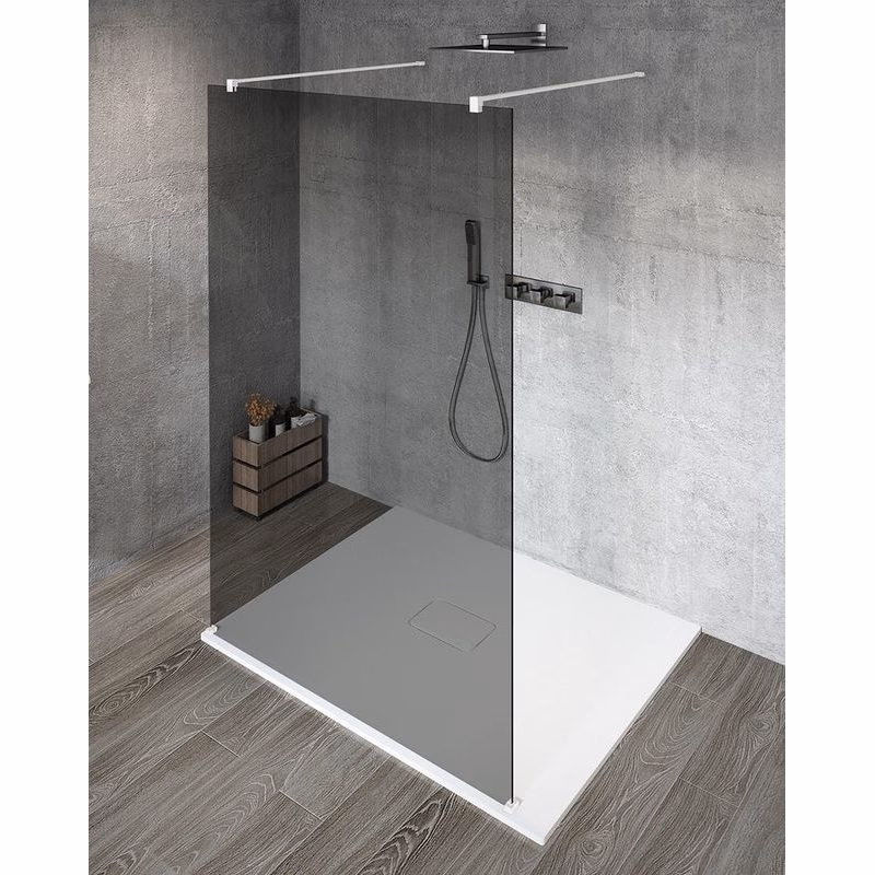 GELCO - VARIO WHITE jednodielna sprchová zástena do priestoru, dymove sklo, 700 GX1370GX2215