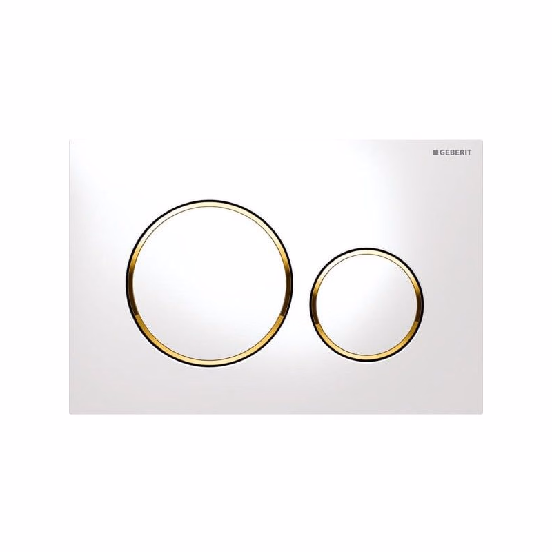 GEBERIT SIGMA20 ovládacie tlačítko, dual flush, biela lesk/zlato 115.882.KK.1