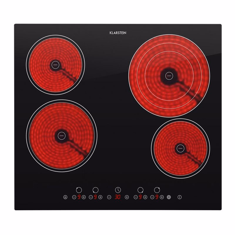 Klarstein Virtuosa, vstavaná varná doska, 6500 W, 4 zóny, 59 x 52 cm, sklokeramika