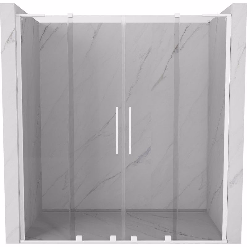 MEXEN/S - Velar L Duo posuvné sprchové dvere 170, transparent, biela 871-170-003-02-20