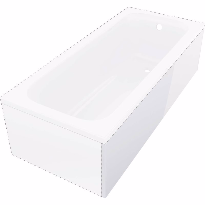 DEANTE - Prizma biely panel na vaňu 180 cm - dlhá strana KTJD018O