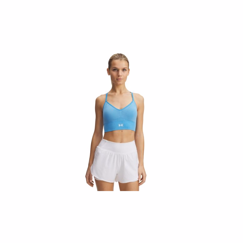 Dámska tréningová športová podprsenka UNDER ARMOUR Vanish Seamless Washed Low-BLU
