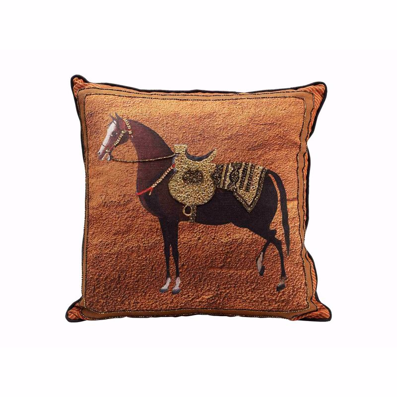 Show Horse vankúš hnedý 45x45 cm