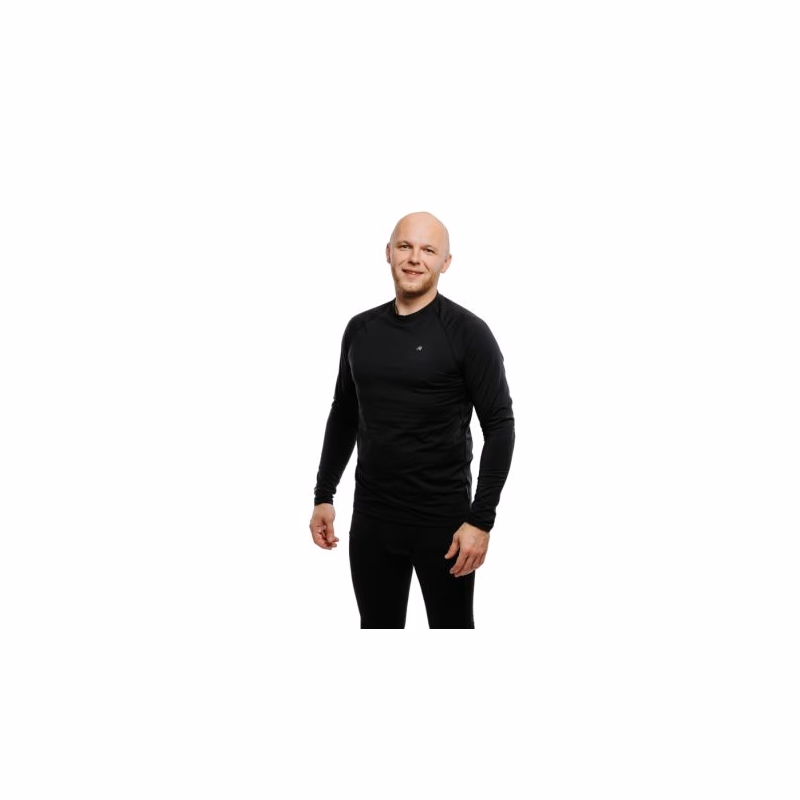 Pánske tričko s dlhým rukávom AUTHORITY WARMIE II M black plain
