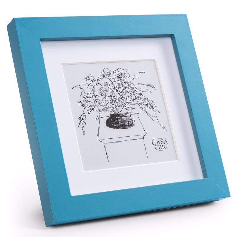 Casa Chic Clapton, rám na obrázky, štvorcový, fotky 15 x 15 cm, pasparta, sklo