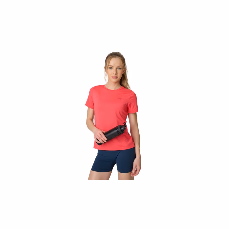 Dámske tréningové tričko s krátkym rukávom 4F TSHIRT FNK F1846-63S-CORAL