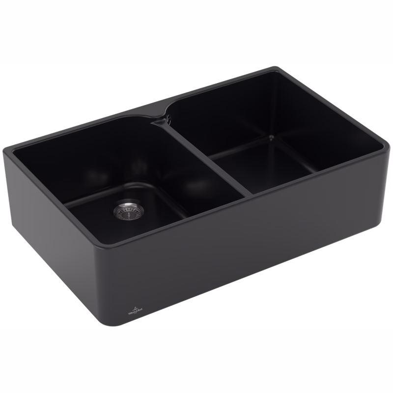 VILLEROY & BOCH VILLEROY & BOCH - Keramický drez Villeroy & Boch Farmhouse 80 X, 638001R7, Pure Black 638001R7
